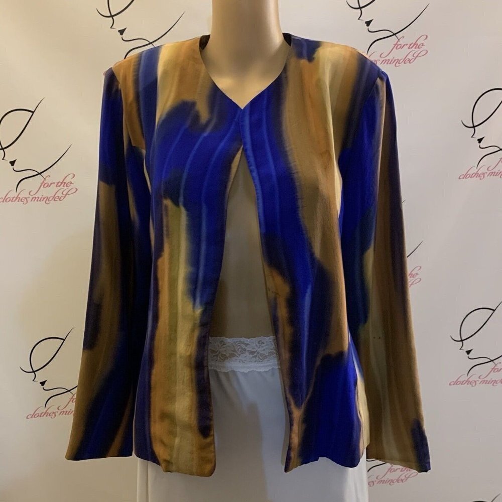 Aliki Yamani Creations. Bust 42". Says Medium but Oversized. Open Front. B101